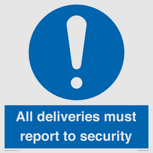 All deliveries must report to security